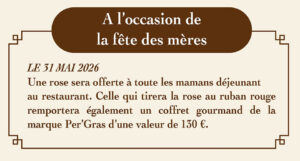 A l’occasion de la fête des mères